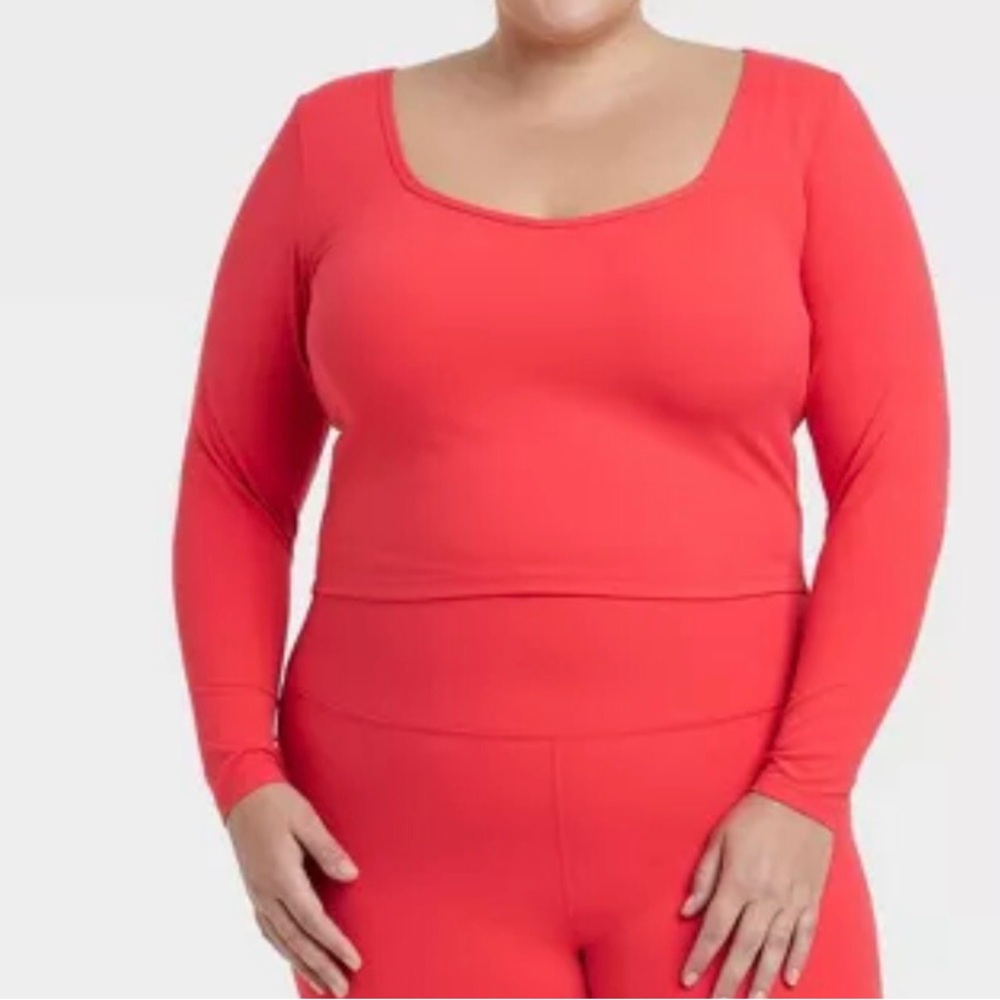 Women's Everyday Soft Long Sleeve Top Red 3X